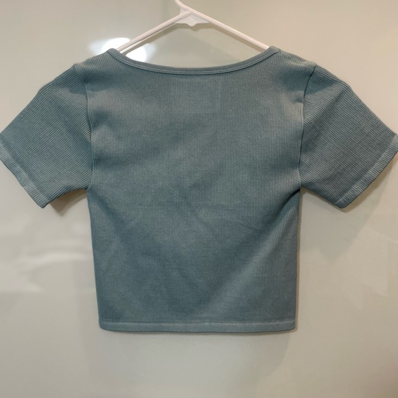 Women’s square neck ribbed crop - Picture 3 of 6